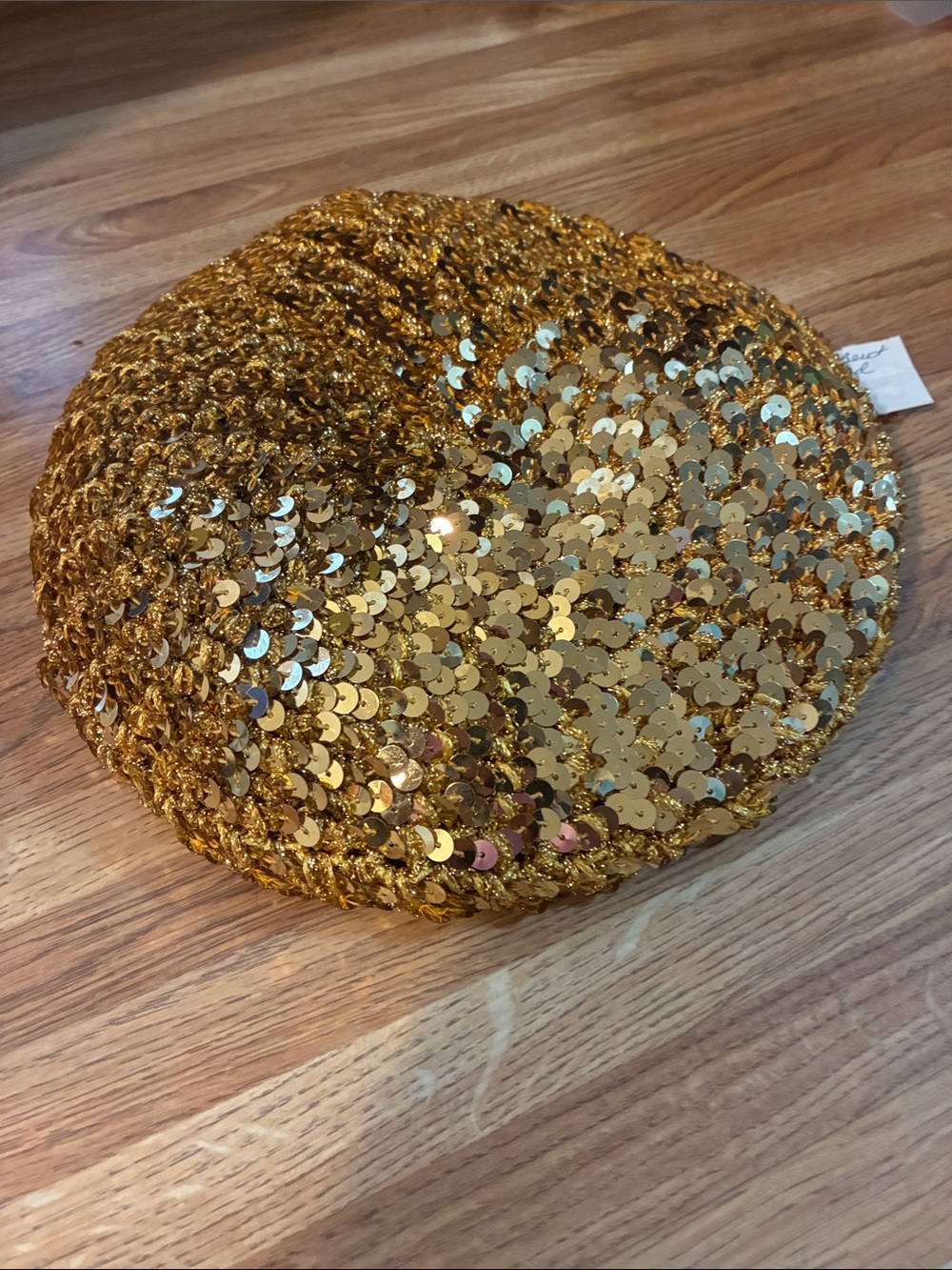 Vintage Gold Sequined Beret NWT